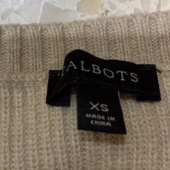 2/$30 Talbots Crew Neck Sweater Taupe XS - Picture 4 of 8